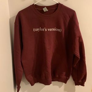 Taylor swift (Taylor’s version) maroon sweatshirt/crewneck